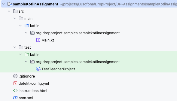 Standard assignment structure